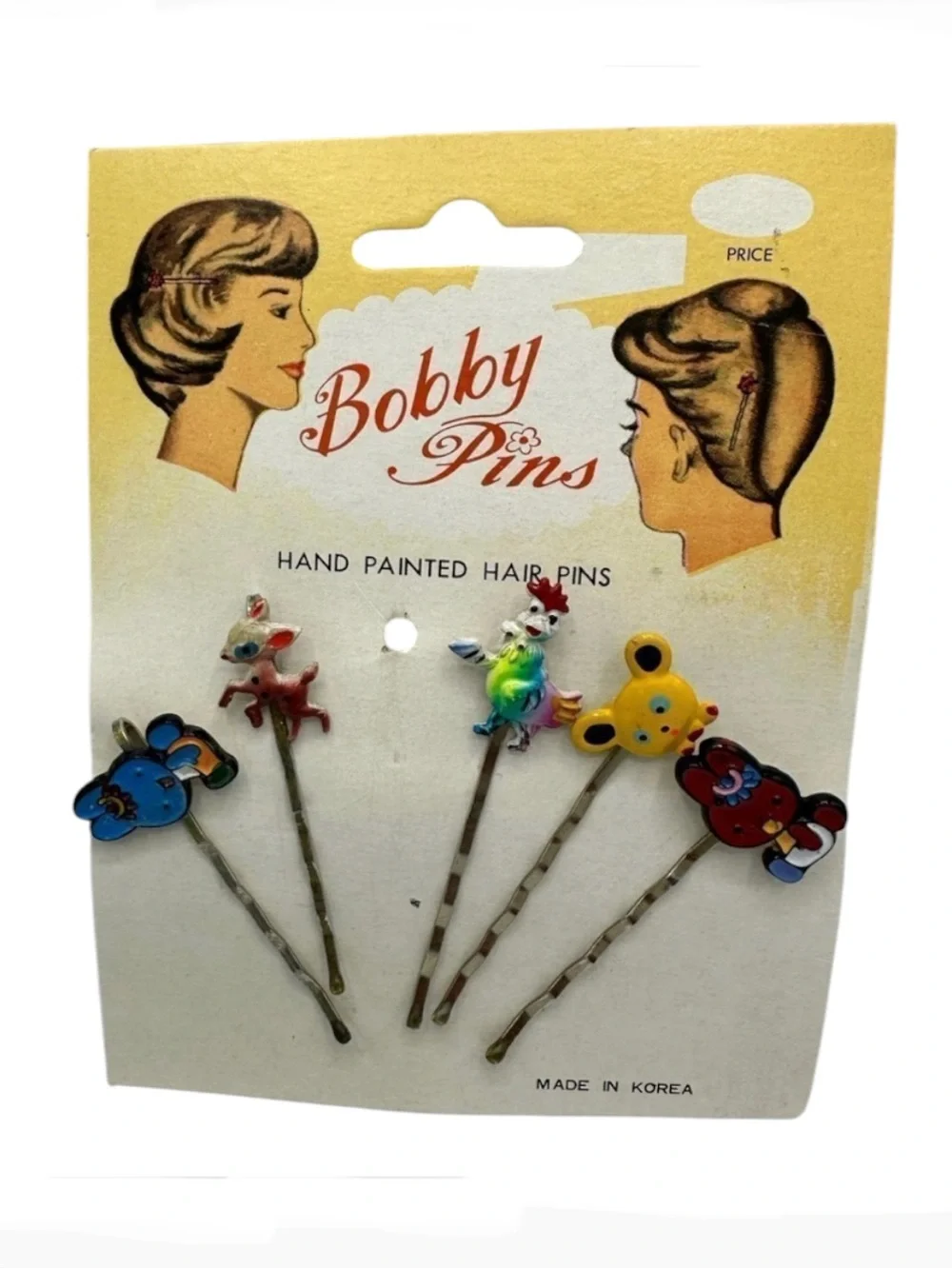 Vintage Animal Hair Bobby Pins